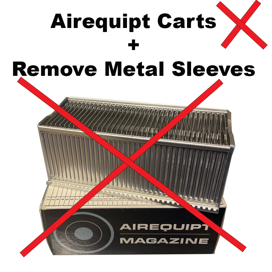 Airequipt carts and metal sleeves