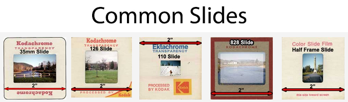 Common slide formats